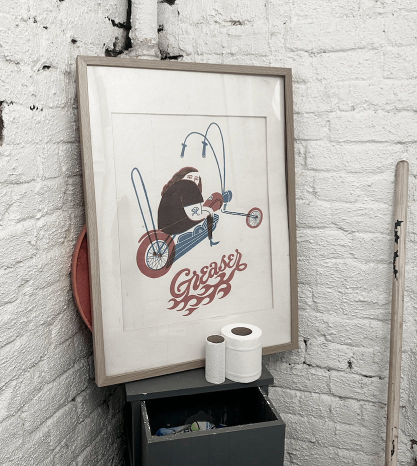 Cool artwork in the Bolt London toilet