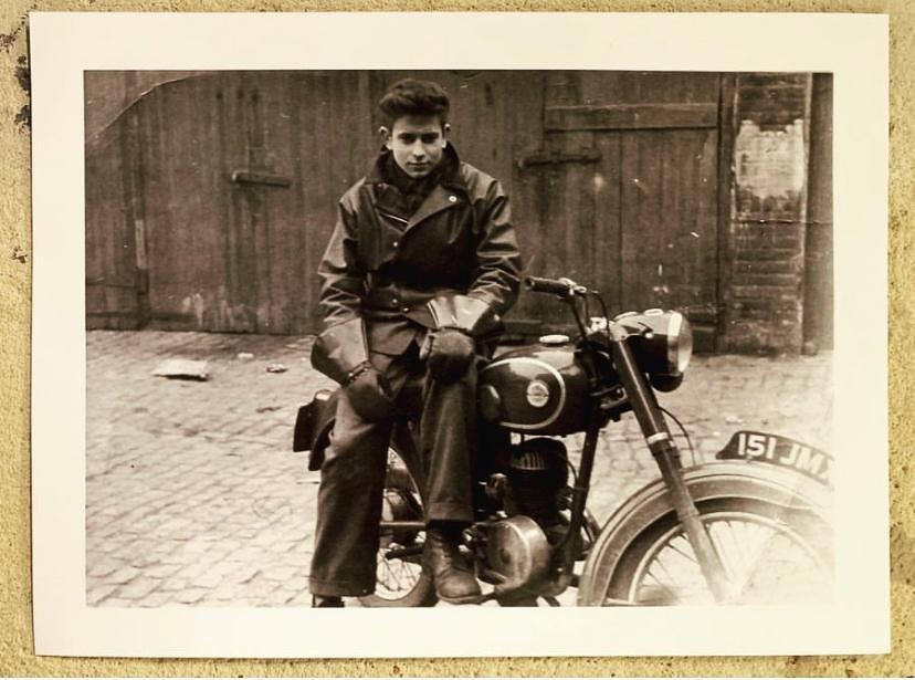 An old photo of a Ton-Up Boy