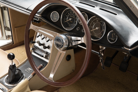 A Nissan Silvia steering wheel