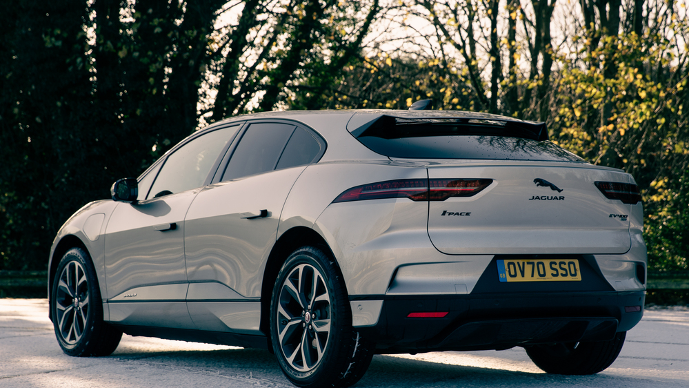 A rear view of the Jaguar I-PACE