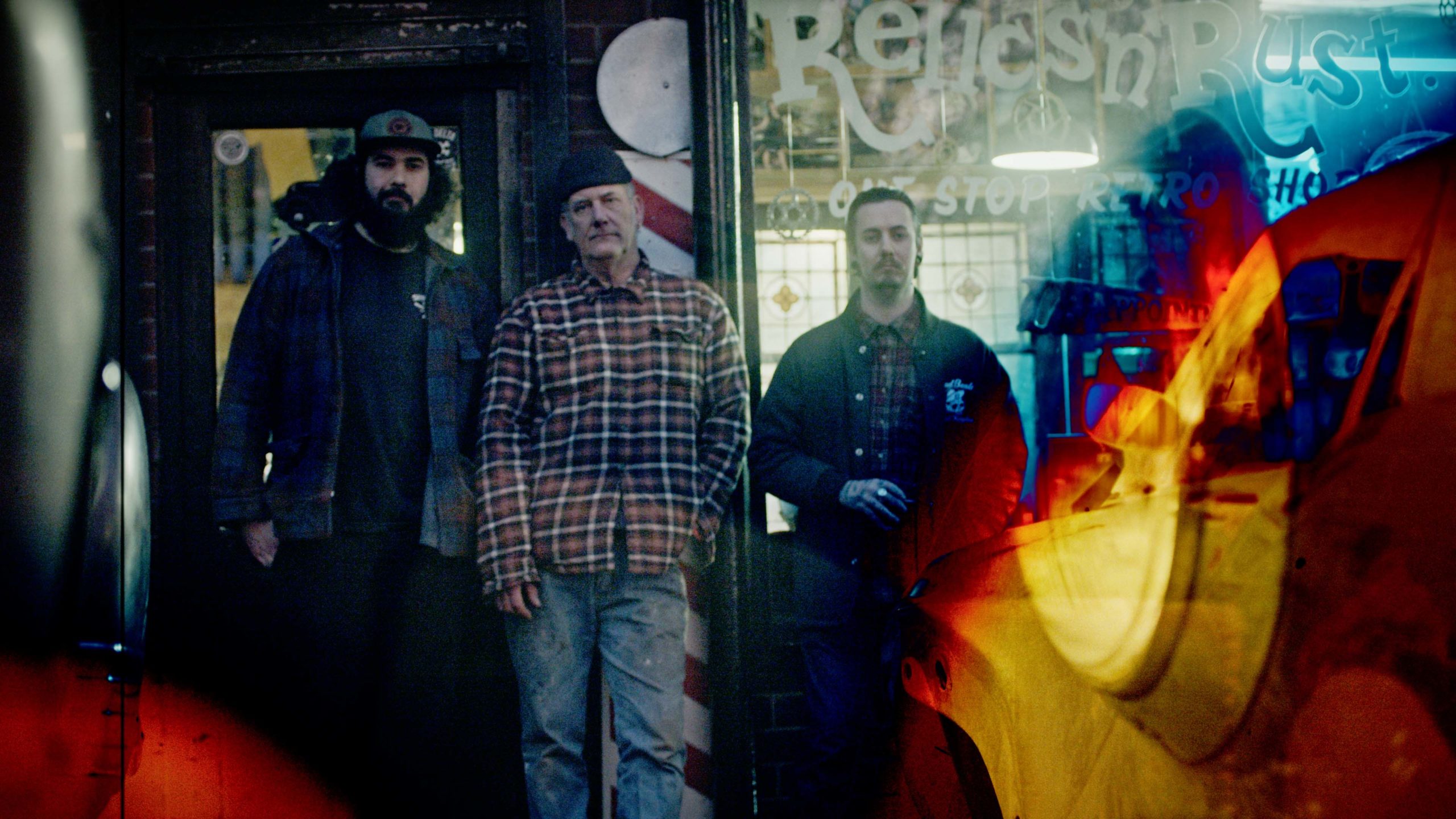 Relics 'n' Rust face the camera