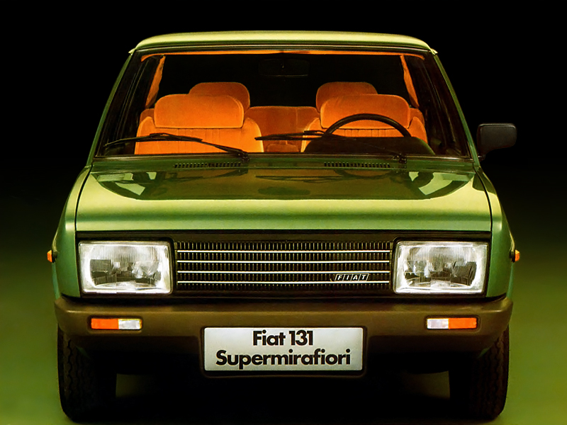 A front-on view of a Fiat 131 Supermirafiori