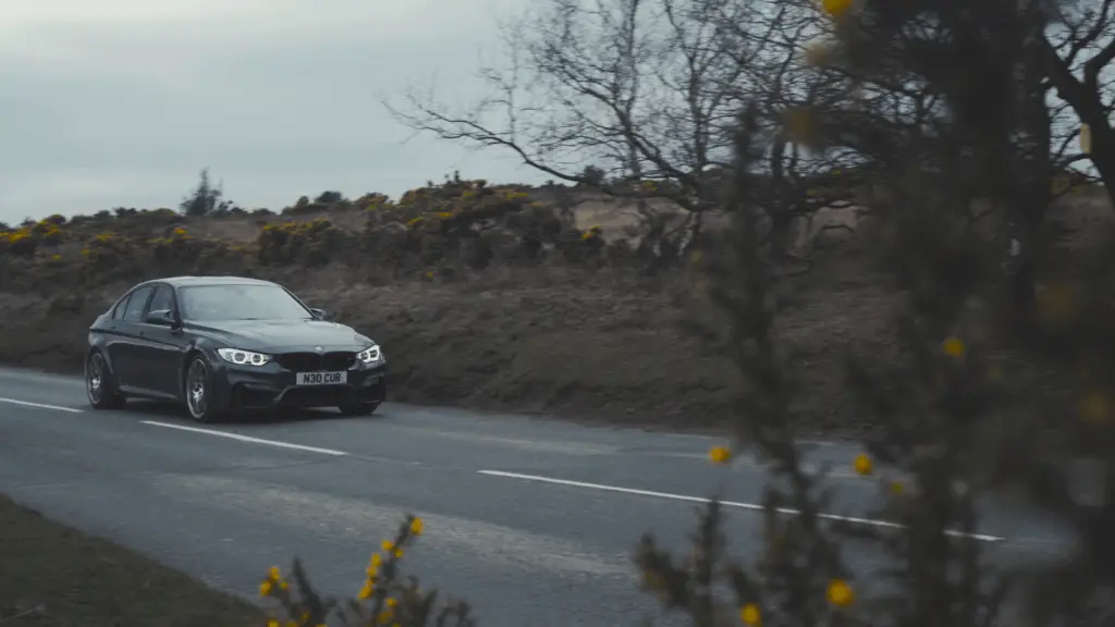 Nick's M3 driving down the road